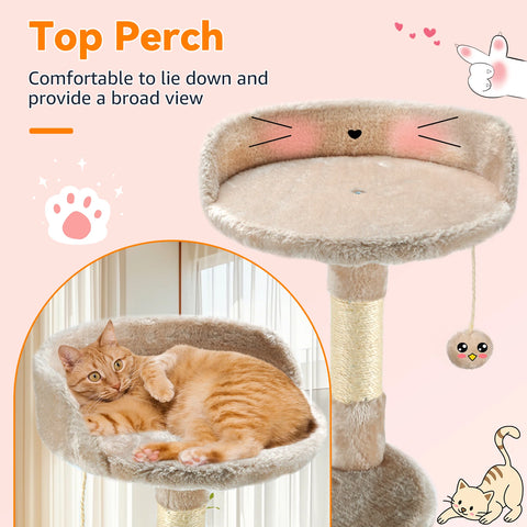 All-in-One Cat Tree for Play, Climb and Relax