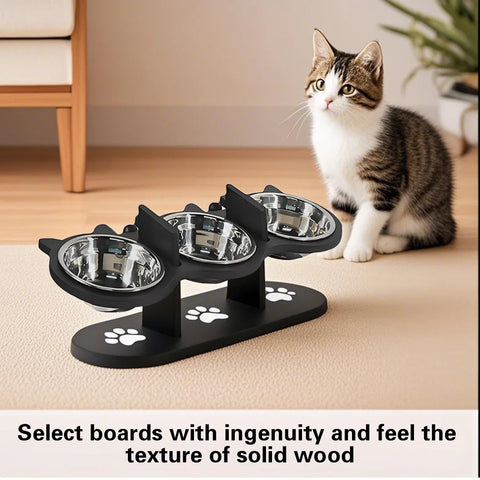 Slanted 3 Tier Pet Bowl Stand for Comfortable Dining