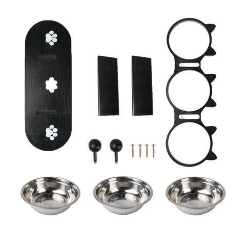 Slanted 3 Tier Pet Bowl Stand for Comfortable Dining