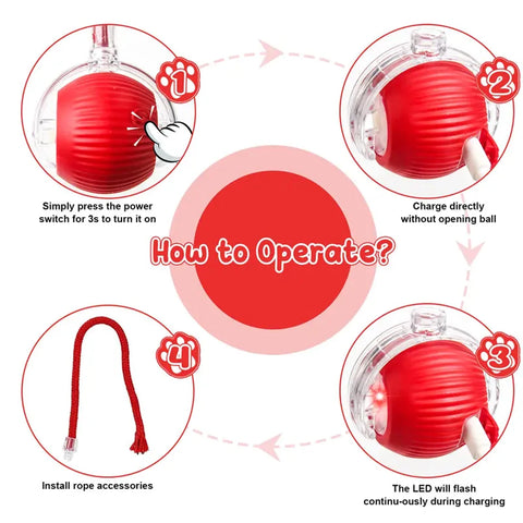 Rechargeable Electric Cat Toy Ball for Endless Fun Play
